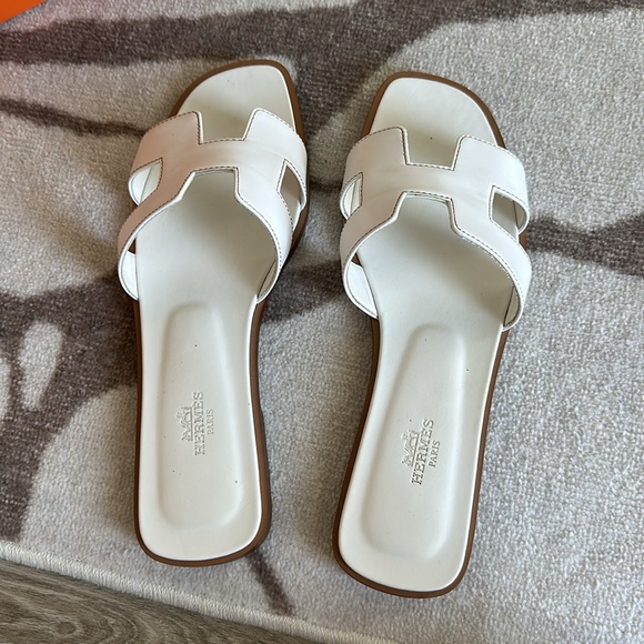 Hermes Oran sandal blanc - Picture 4 of 6